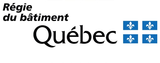 logo régie bâtiment quebec. mention numéro d'entreprise